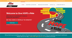 Desktop Screenshot of givehopearide.org