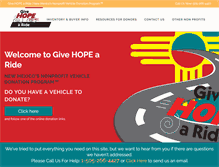 Tablet Screenshot of givehopearide.org